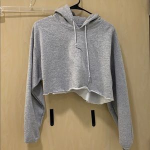 Gray cropped sweatshirt